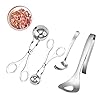 Xiuyer 4pcs Gehaktbal Maker Tang Roestvrij Staal Nonstick Meatball Maker Tool Vlees Baller Scoop Voor Kitchen Maken Gehaktbal Vis Bal Rijstbal