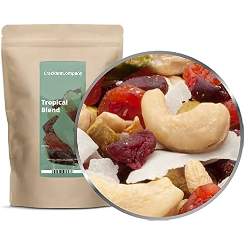 1 x 500g Studentenfutter Tropische Premium Nussmischung mit Cashew Kirsche Cranberry Pistazie Kokos ohne salzzusatz vegetarisch vegan glutenfrei laktosefrei Cover