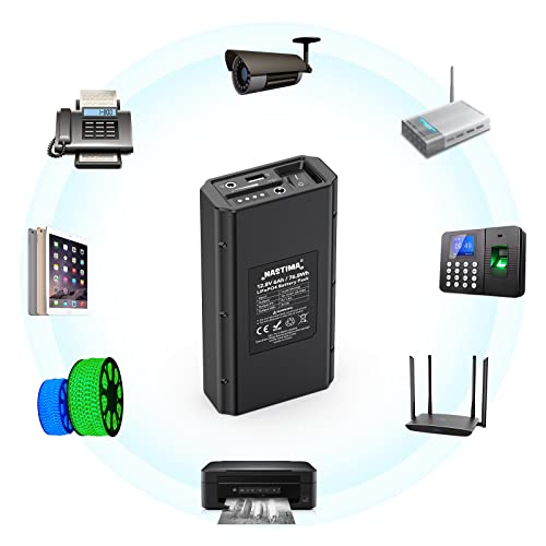 Nastima 12V 6000Mah Lifepo4 Power Bank, 12.8V 6Ah Lithium Iron Phosphate Battery With Dc 12V 9V And 5V Usb Output For Led Strip, Cctv Camera, Mobile #TOP3