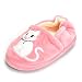 Estamico Toddler Girls' Premium Soft Plush Cats Slippers Cartoon Kitten Warm Winter House Shoes, US 7-8 M