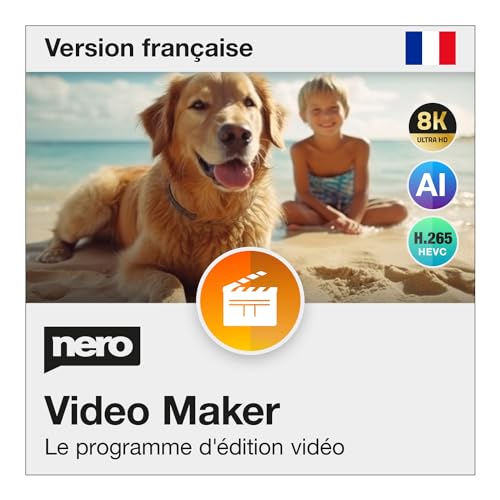 Nero Video Maker 2026 | Logiciel de Montage Vidéo | Créer et Éditer Vidéos et Diaporamas | 4K 8K HD | 1000+ Effets et Modèles | Motion Tracking et Fond Vert |...