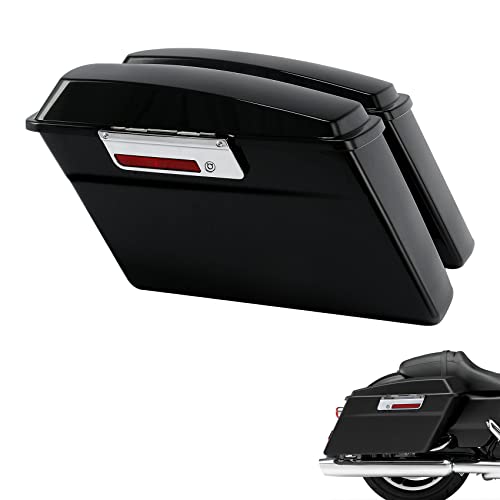 Green-L Gloss Black Hard Saddlebags Fit for Harley Touring Road King Street Glide Electra Glide Ultra 1994-2013