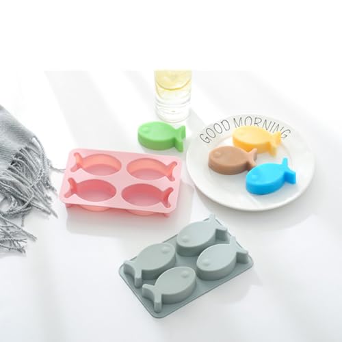 Moldes de silicona para hielo forma peces 2 piezas miniatura 5