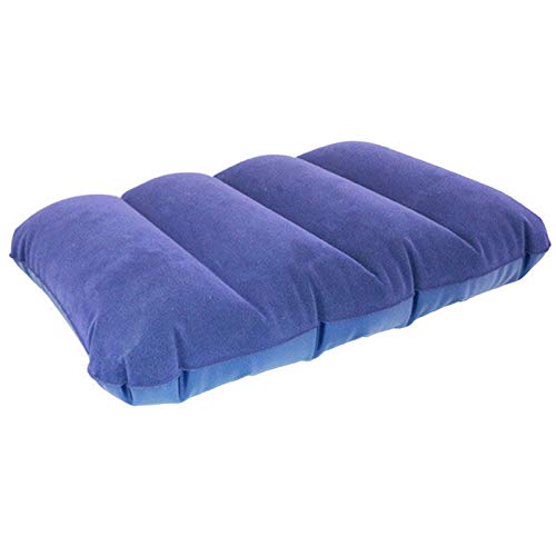 Bloepum Outdoor Travel Portable Inflatable Pillow Soft Flocking Inflatable Pillow Aircraft Train Essential Portable Sweat Comfort