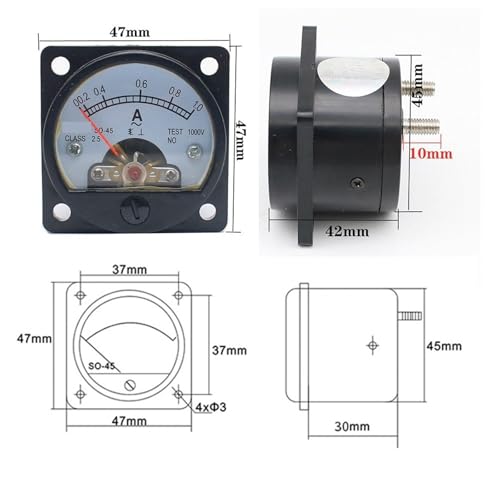 Testeur de courant ampèremètre analogique DH-45DC 5A pour tableau - 3