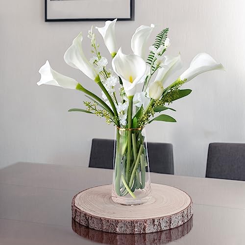 Zytuyo H006-MTL White Calla Lily Artificial Flowers 6 Pcs Real Touch Large Fake Floral 25'' Silk Calla Lilies Bouquet thumb #2