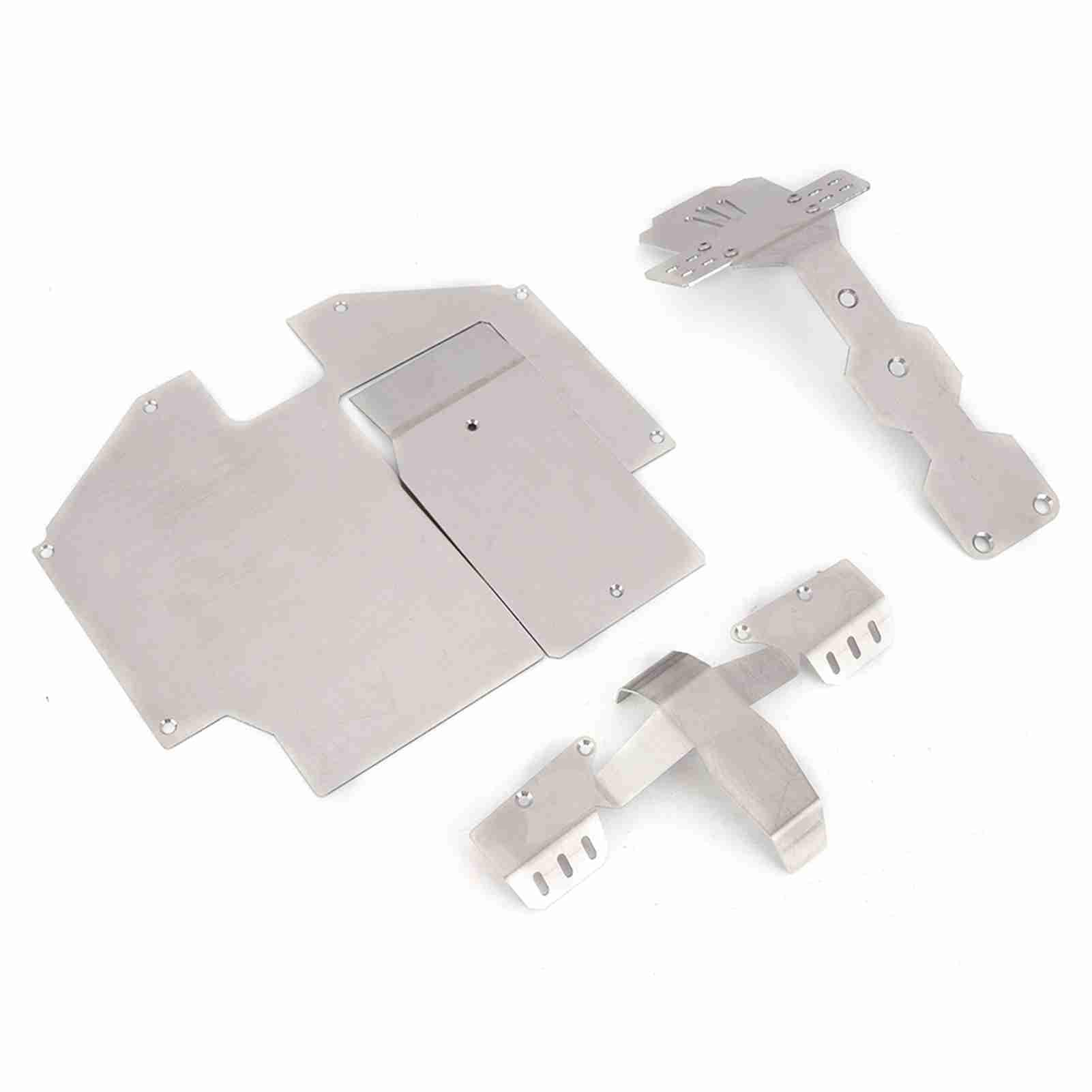 Conjunto de protección Trasera de chasis Delantero de Armadura de Cuerpo de Acero Inoxidable para 1/7 UDR RC Modelo de Coche Piezas de Mejora duraderas a Prueba de óxido