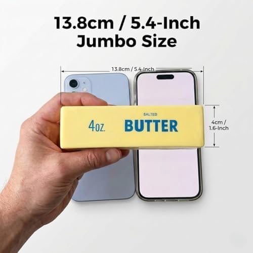 Squishy Butter 2026 Upgraded 5.4-Inch PU 2-Pack, Wet-Feel Slow Rising Scented Fidget Squishy for Adults Office Desk Accessories Stress Relief Gadget (2pc) - 4