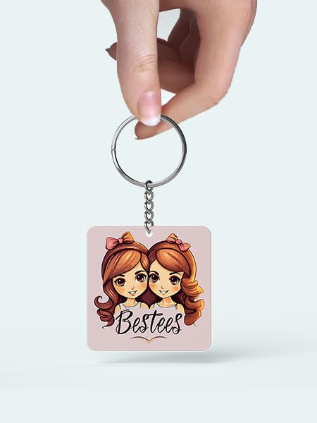 Image of Ceramic inchThe Friends Coffee Mug with Keychain for Girl Bestfriend| Gift for Friends, Sister| Friends Mug, Friendship Day Gifts for Girl, Women, Birthday Gift 330ML Pack 0f 2 (FD-4)
