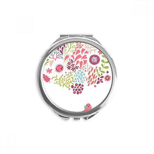 Miroir rond de maquillage de poche fait main, modèle portable 2,6 x 2,4 x 0,3 pouces