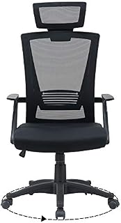 Ergonomic Mesh Office Desk Operator Chair Swivel PC Computer Office Chairs with Arms and Back Support Headrest for Home & Office Use for Adults Black