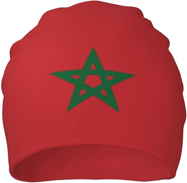 Morocco Flag Moroccan Adult Men's Knit Hat Slouchy Beanie Hats Skull Winter Knit Cap