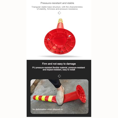 Poste de amarração de estacionamento flexível, postes de segurança de plástico para estacionamento r