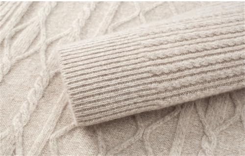 Hgvcfcv Men Casual Half High Zippered Sweater, Thickened Knit Winter Warm Sweater4