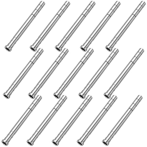 Frienda 15 Pack Stainless Steel Cut Fit Arrow Inserts Suitable for ID. 204" 244" Carbon Arrow for 5/16" Field Points Thread Adjustable Weight 35-100 Grain (#2,#2 Id.244 (od.281) Od.310 125-200gn)