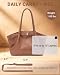 Imagen de Makukke Bolso Shopper Grande para Mujer de Imitación de Ante