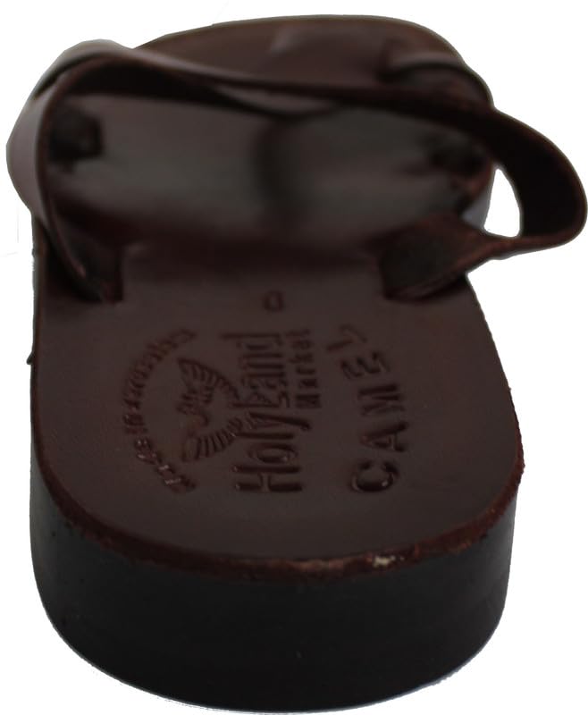 Holy Land Market Men/Women Biblical Jesus Leather Sandals/Slides From Jerusalem (Paul Style I)3