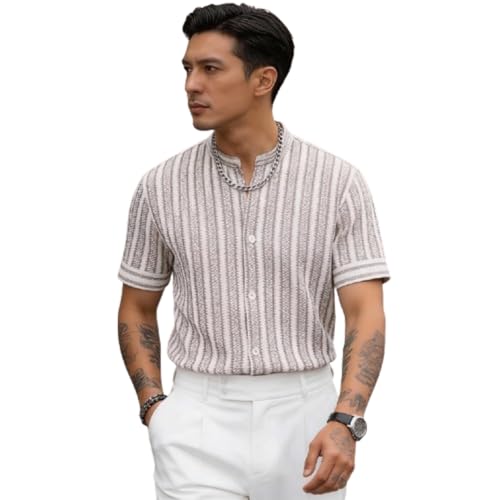 Image of Lymio Men Shirt || Striped Shirt for Man || Half Sleeve || Stylish Look (Packs Also Available) (Crazy-Half)
