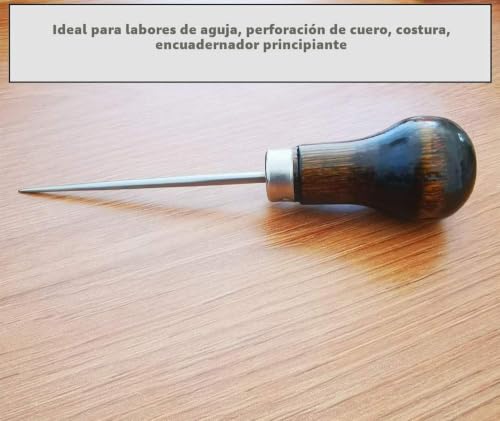 Miniatura 4 de Zlksker Punzón Para Rascar Con Mango De Madera Para Perforar Cuero O Bricolaje Hecho A Mano 2