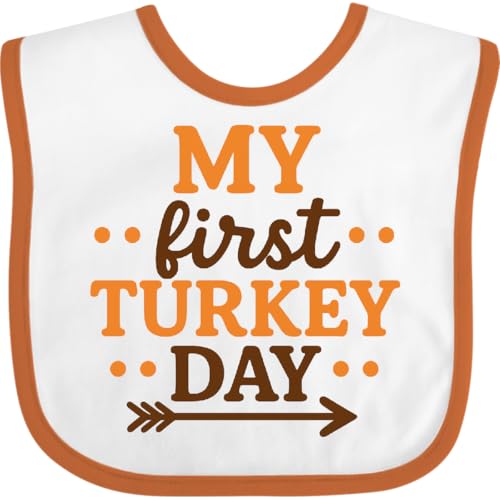 inktastic My First Turkey Day Thanksgiving Baby Bib