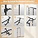 Gsskny Swedish Ladder, Wood Stall Bars Suspension Trainer with Pull-Up Bar & Rings for Straps, Swedish ladders Wall Gym Adult, Wall-Mounted Workout Ladder for Home, Gym, School and Clinics