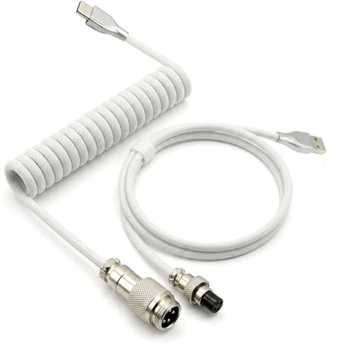 Solisara Câble Clavier Mécanique Spiralé 1,8 m, Mix Câble USB type C