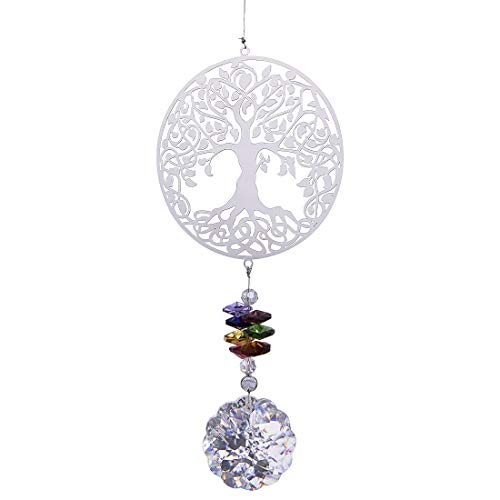 H&D HYALINE & DORA Crystal Suncatcher Rainbow Maker, Tree of Life