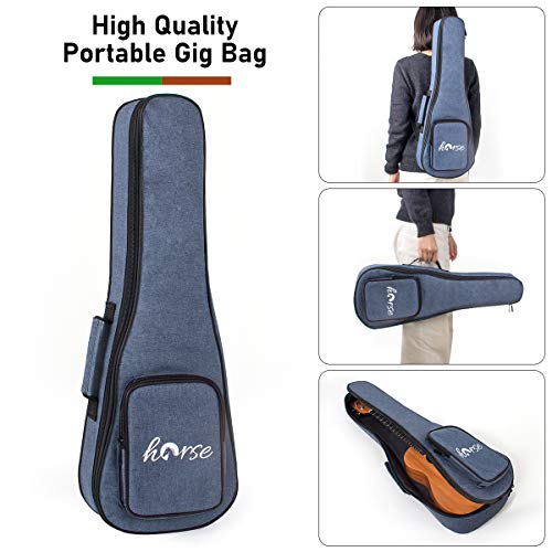 Lotmusic MI2990-MUS Ukulele, Concert 23 Inch Professional Musical Instrument Ukelele For Adults Horse Uke Beginner Kit W/Gig Bag Strap Oem Strings Hawaiian Guitar Ukalalee Yukalalee Ukalele Yukelele thumb #7