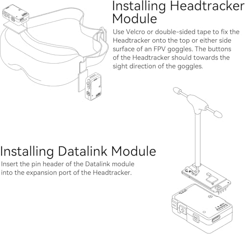 Image of 3-axis FPV Gimbal Head Tracking System Wireless Kit,Including All-in-one Base Plate Kit,Head Tracking Digital Transmission Module,Head Tracking Module,Applicable to O3 /Avatar /Moonlight Version