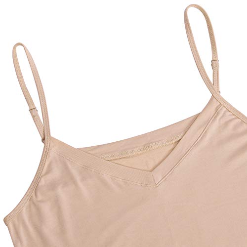 Image of AUHEGN Women's Basic Adjustable Spaghetti Strap Cami Slip Mini Dress