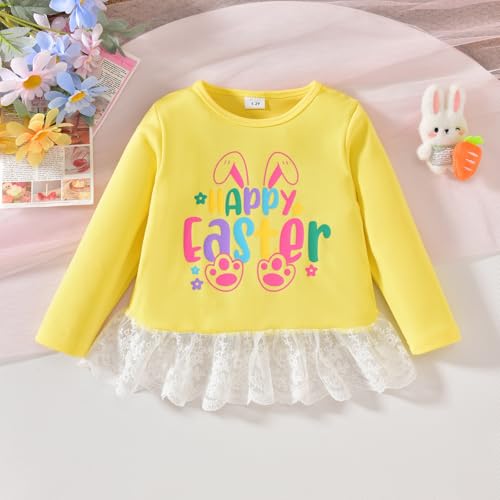 Image of HIHA Toddler Little Girls St.Patrick's Day Outfit Love Letter Print Dress Tops Pants Set
