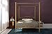 DHP Canopy Sturdy Bed Frame, Metal, Full, Gold