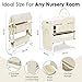 Portable Baby Changing Table with Wheels - Modern Dresser Changing Tables w/Hanging Toys, Laundry Bag, Changing Table Organizer Boxes - Folding Waterproof Baby Diaper Changing Station for Nursery