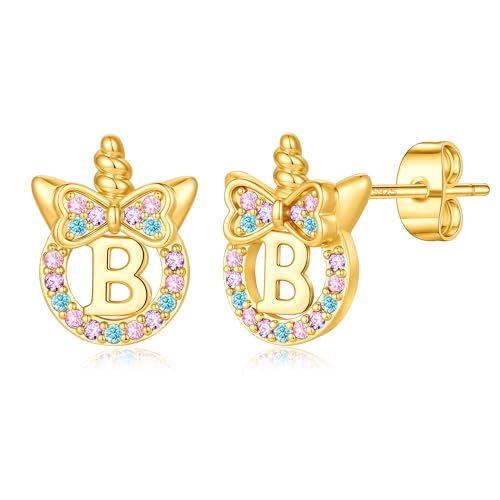 Pendientes de unicornio regalo para niñas cumpleaños comunión joyas infantiles