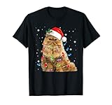 Photo Gallery divertente gatto persiano luci di natale pigiama gatti amante maglietta Photo Gallery divertente gatto persiano luci di natale pigiama gatti amante maglietta