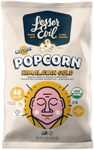 LesserEvil Himalayan Gold Organic Popcorn, 4.6 Oz