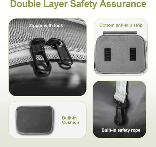 Image of Cat Backpack Carrier Expandable Pet Carrier Backpack for Small Medium Cats Fit Up to 18 Lbs, Foldable Puppy Backpack Carrier for Travel, Hiking (Dark Grey, 11L x 16.5W x 13.4H)