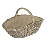 Red Hamper Cesta Grande de Mimbre para Cosecha con Lavado Antiguo G037/2