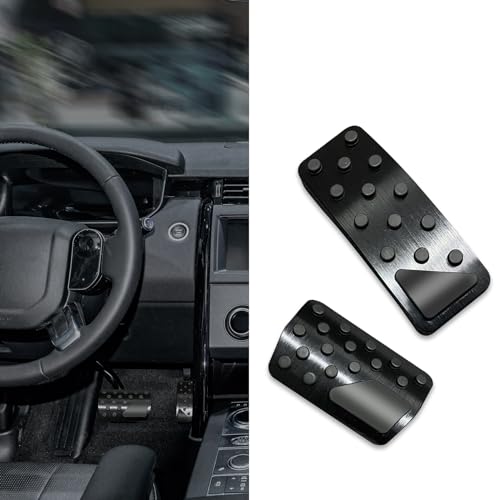 Kutyun Accelerator Brake Pedal Covers, No Drilling Non-Slip Aluminum Alloy Foot Pedal Pad...