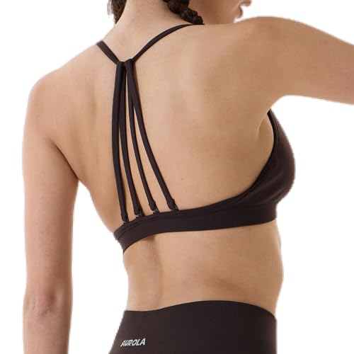 Image of AUROLA Mercury Workout Sports Bras Women Athletic Removable Padded Backless Strapy Minimal Crop Top