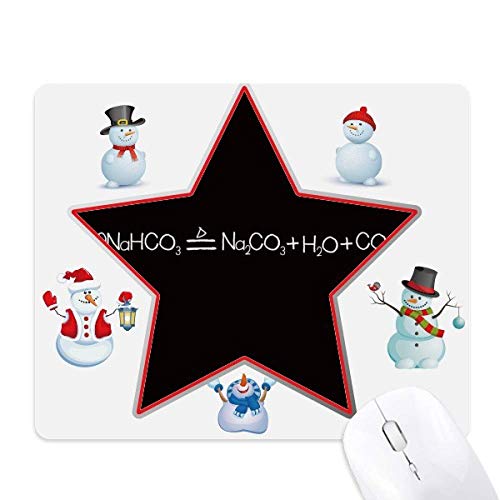 Tapis de souris glisse précise motif chimie et bonhomme de neige de Noël