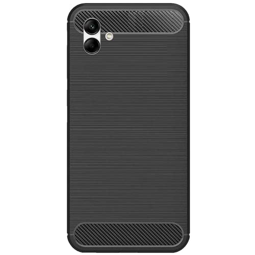 Image of Inktree Back Cover Case for Samsung Galaxy A04 / Samsung Galaxy A04 Cases & Covers (Carbon Fibre Rugged Armour Black Colour)