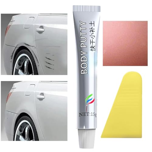 Masilla para carrocería de coche de 15 g | 3X masilla para arañazos de moldeado rápido a prueba de polvo y mantenimiento para coches, relleno de reposición de pintura para camiones, minivan, caravana