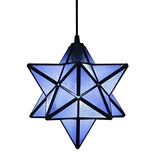 Lampe suspendue en vitrail pour îlot de cuisine et salle à manger vintage