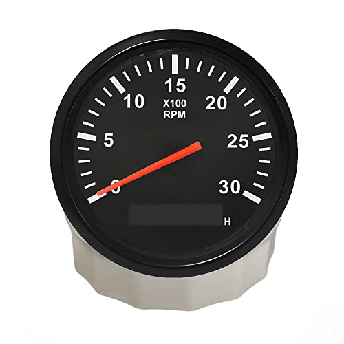 Compteur de tours 0-3000 RPM pour yacht et navigation de plaisance avec rétroéclairage
