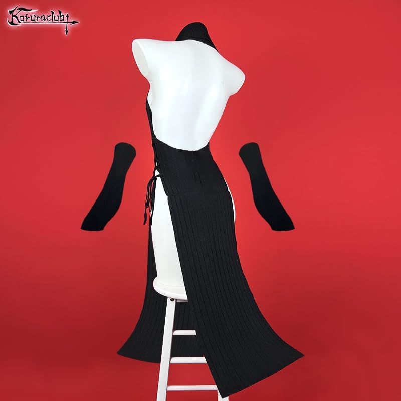 KORURACLUB Sexy Dress Cheongsam Halloween Costume premium sweater cosplay lingerie High Slit Long Dress - Image 2