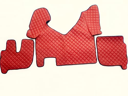 Tappeto da pavimento Eco in pelle rossa per