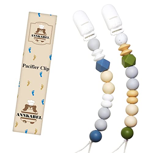 Image of Pacifier Clips for Baby Boys Girls 2 Pack