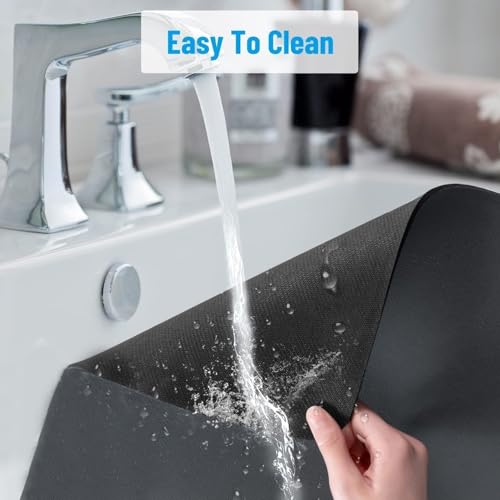 Image of Dish Drying Mat for Kitchen | Super Absorbent Microfiber Dish Drainer | Anti-Slip Quick Drying for Utensils, Glasses & Plates | Washable Kitchen Accessories | Washable Sink Organizer Pad (40 *60)