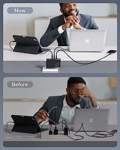 Baseus CCGAN100US Usb C Charger, Baseus 100W 4-Port Gan Ii Wall Charger thumb #5